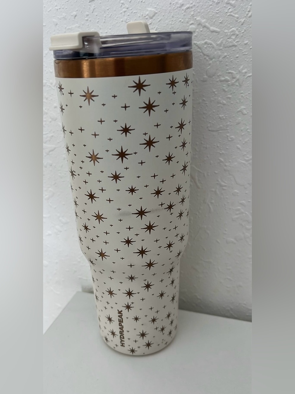 Hydrapak White & Copper Star Pattern Tumbler